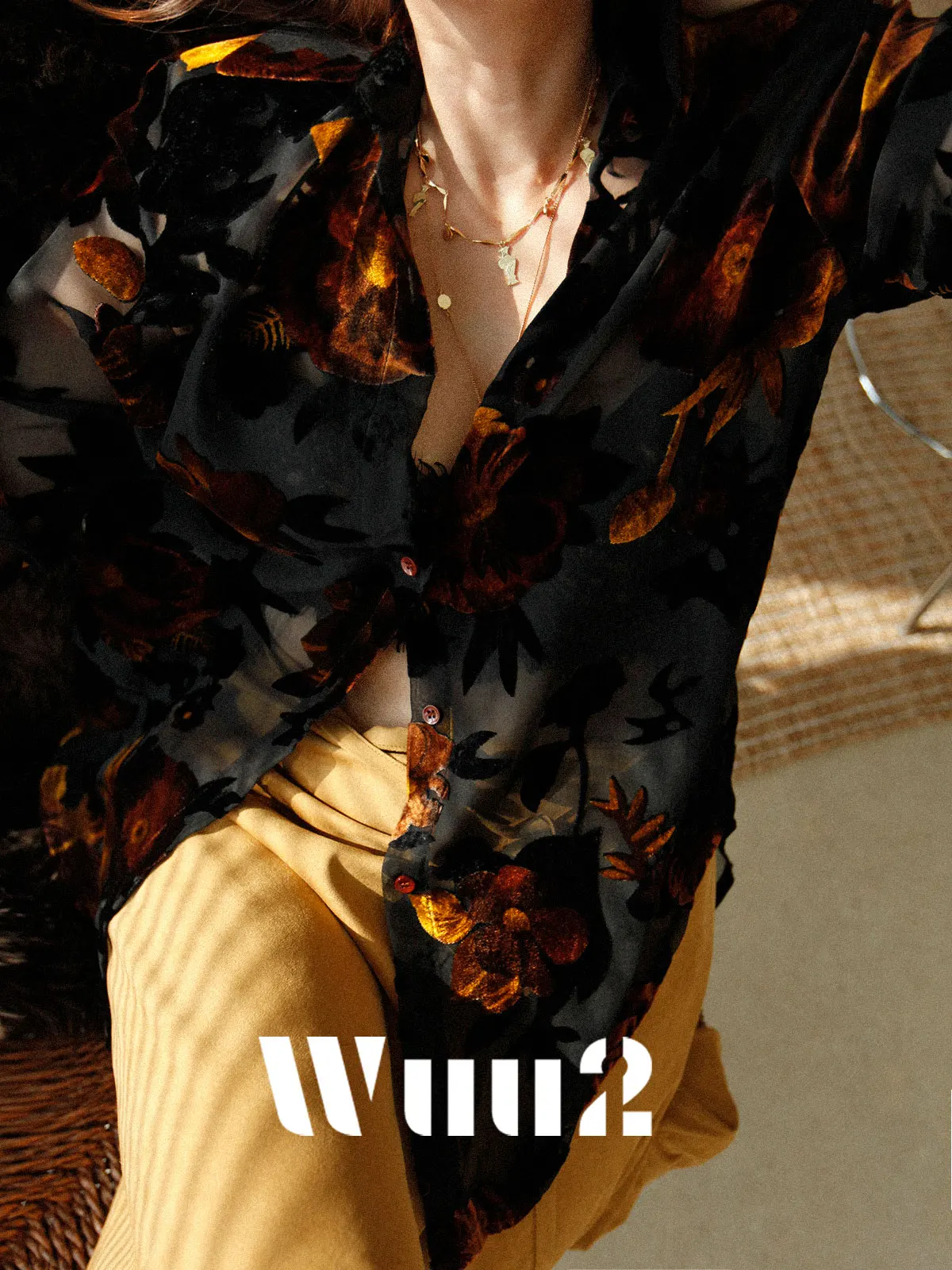 

Винтажный бархатный топ Wuu2 для женщин, свободный крой, с цветочным принтом, из бархатной ткани, длинный рукав, повседневный, для девушек