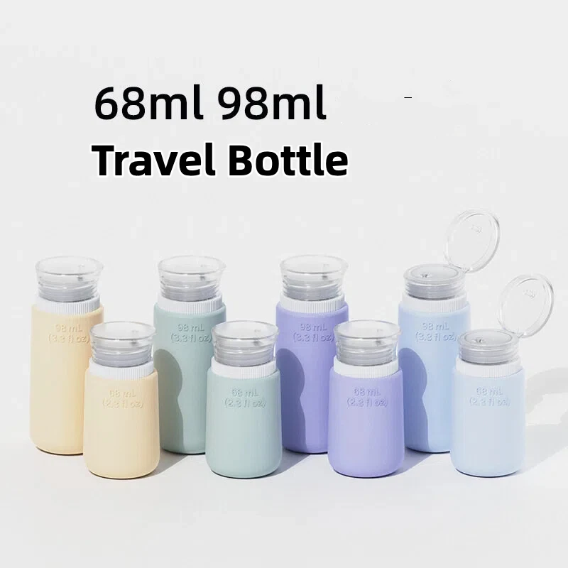 

Portable Silicone Refillable Dispensing Bottle Leak-Proof Travel Container for Lotion Shampoo Cream