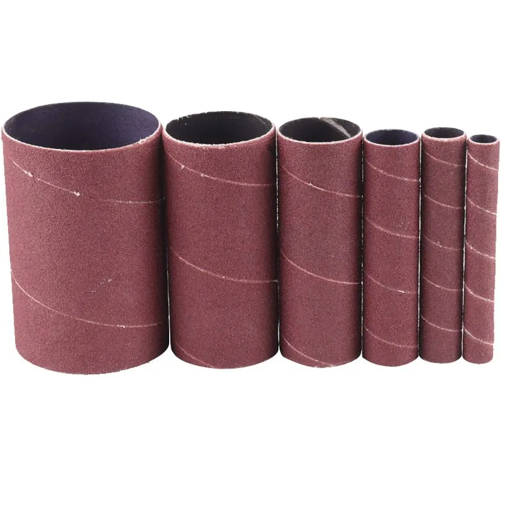 

6pcs Accessories Universal Spindle Sander Sleeves Durable Polish Sandpaper Sleeves 120# 80# Grinding Tools