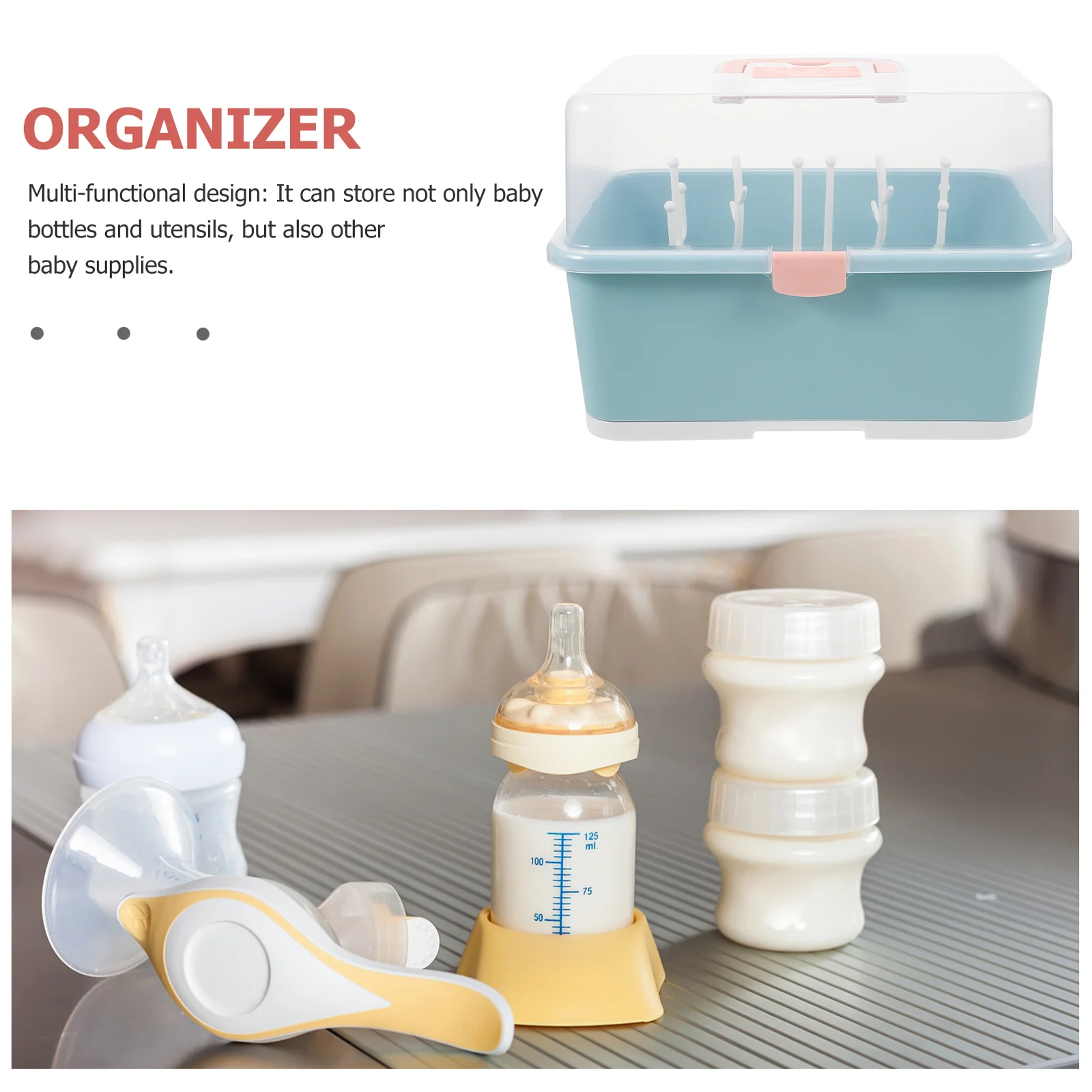 Drain Tank Baby Cup Rack Case Sundries Storage Stand Bottles Drainer Holder Feeding Drying Cups Dish Box Pp Dryer