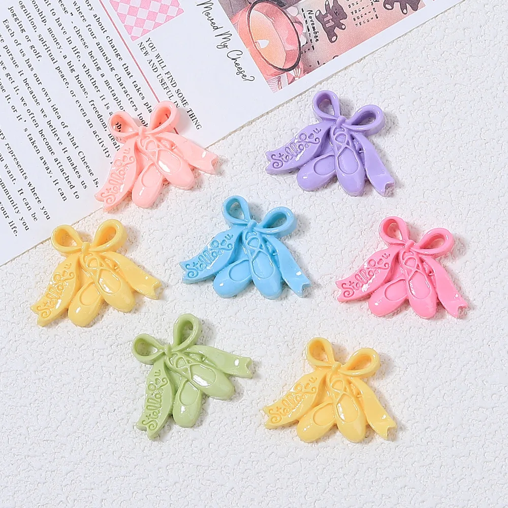 10pcs/lot Ballet Shoes Flat back Resin Cabochon Embellishments for Scrapbooking Hair Bows Center DIY Decoration Accessories