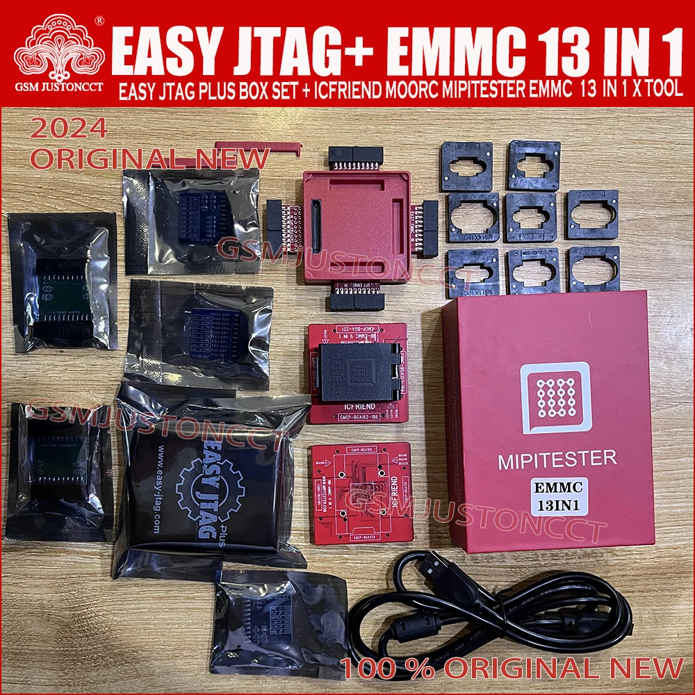 Nova versão conjunto completo fácil jtag mais caixa + moorc E-MATE x e companheiro pro caixa emmc bga 13 em 1 para htc/huawei/lg/motorola/samsung ..