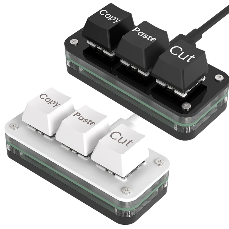 Mini clavier jeu personnalisable Macropad à 3 touches, clavier programmation RVB