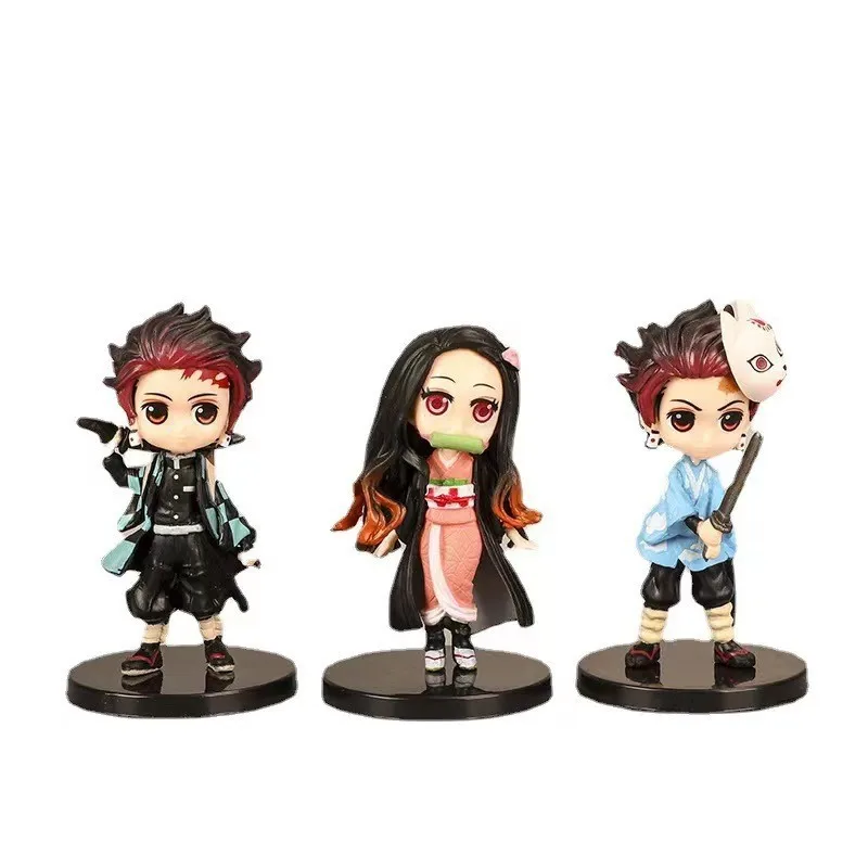 6 ชิ้น/เซ็ต Anime Demon Sayaer รูป Demon Slayer: Kimetsu no Yaiba PVC Q Posket Kamado Tanjiro Kamado Nezuko Agatsuma เครื่อง ds In Stock และ ys เทคนิคฟุต