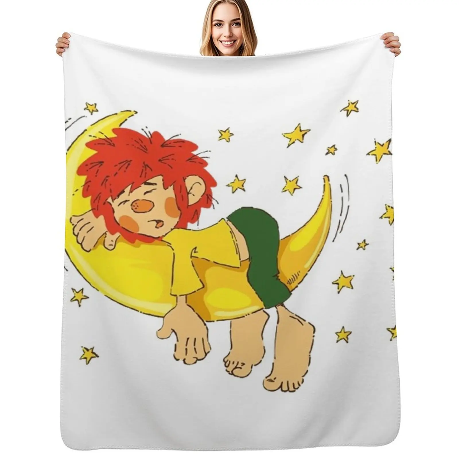 Pumuckl und die gelben Sterne Throw Blanket Soft Comfort Blanket for Reading Watching TV