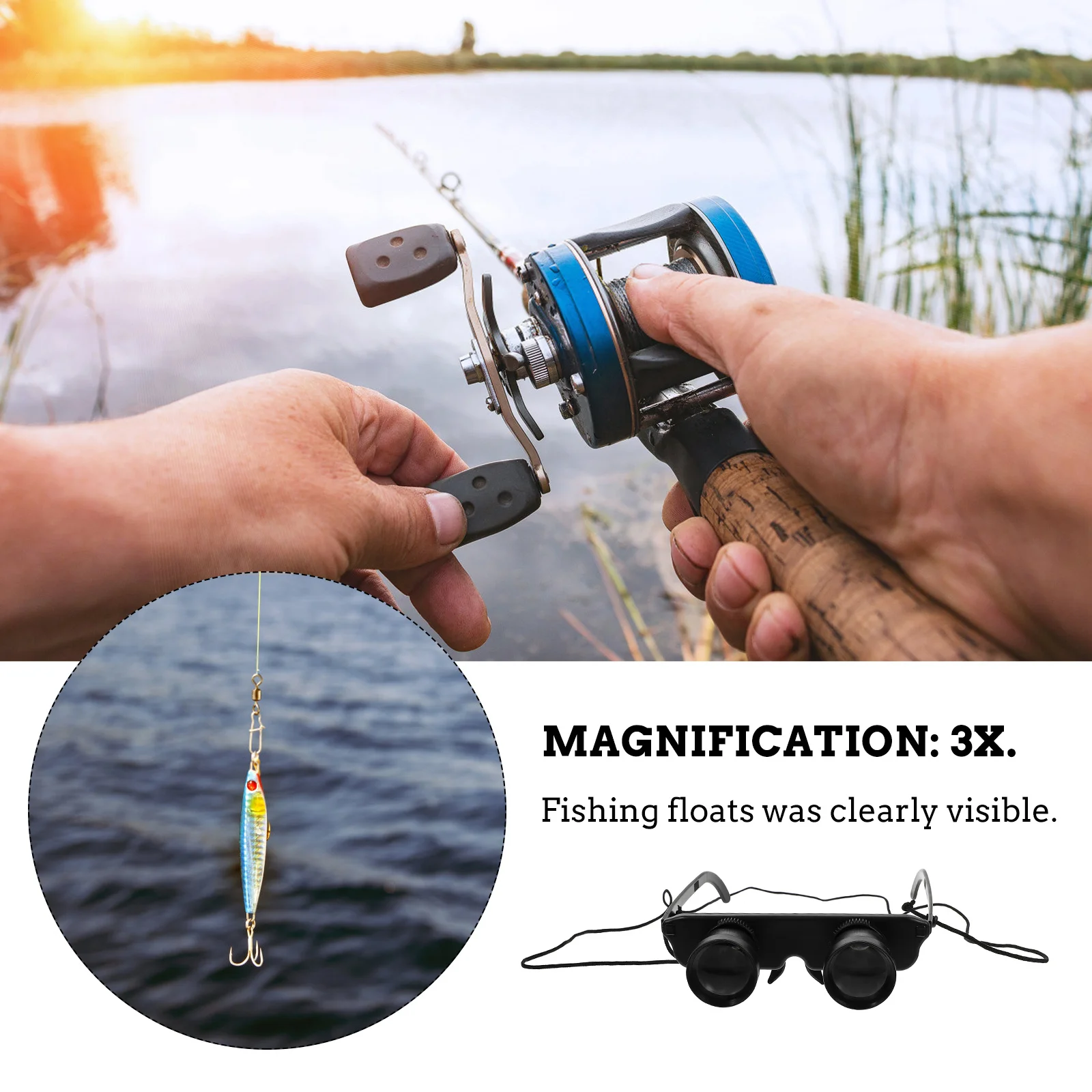 منظار خارجي محمول عالي الوضوح مثبت على الرأس خفيف الوزن وسهل الحمل ومقبض غير قابل للانزلاق وضبط الرؤية المريحة #1