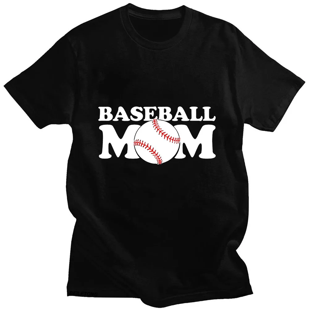 Baseball Mom T Shirt Graphic Printing Casual Ball Game Cartoon Fashion Tee-shirt Summer O-neck Tshirt Ropa Mujer Vintage Clothes