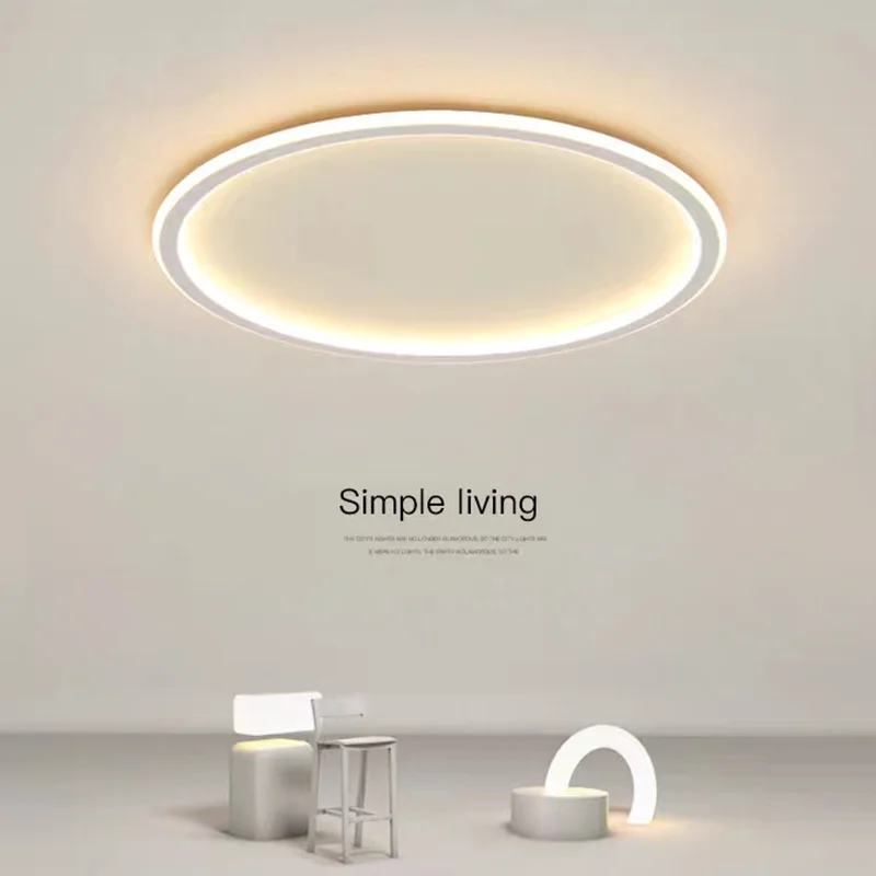 

Nordic Minimalist LED Ceiling Light For Bedroom Living Room Aisle Study Room Balcony Circular Remote Control Lighting Chandelier