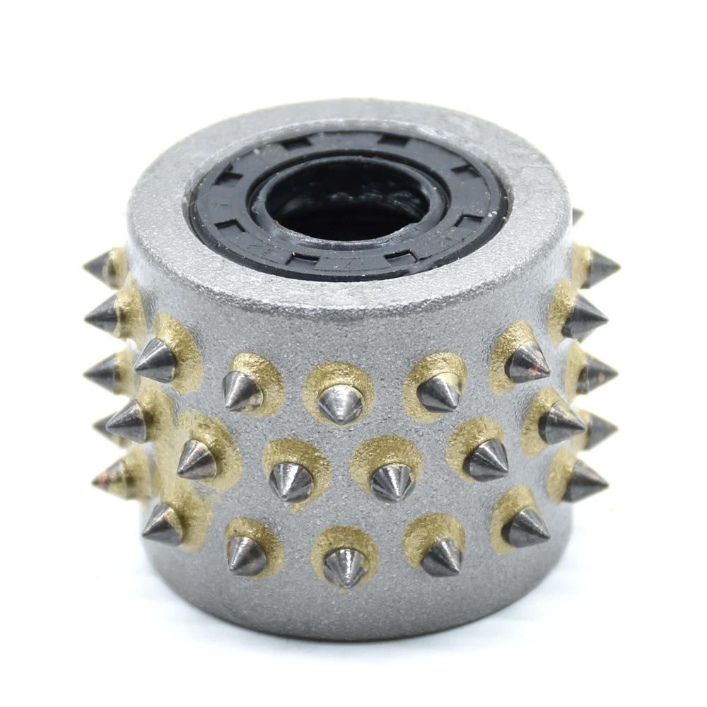 BH02 Three Rows 45 Teeth Diamond Carbide Tips Bush Hammer Roller for Stone Surface and Concrete Floor Grinding 12PCS