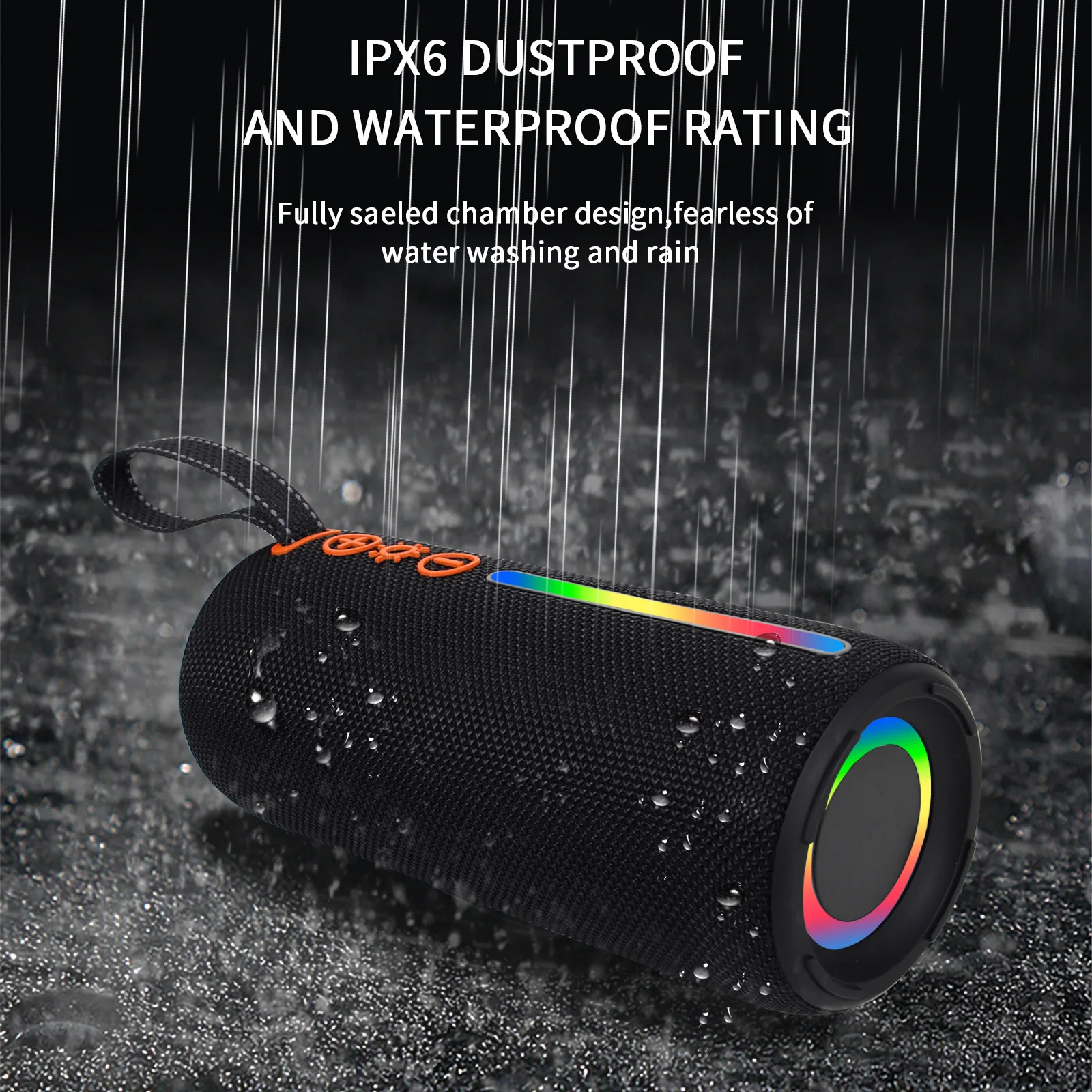 Przenośna kolumna dźwiękowa stereo Premium Sound IPX6 Wodoodporne głośniki zewnętrzne Wysokiej jakości bezprzewodowy odtwarzacz basowy Bluetooth Boombox