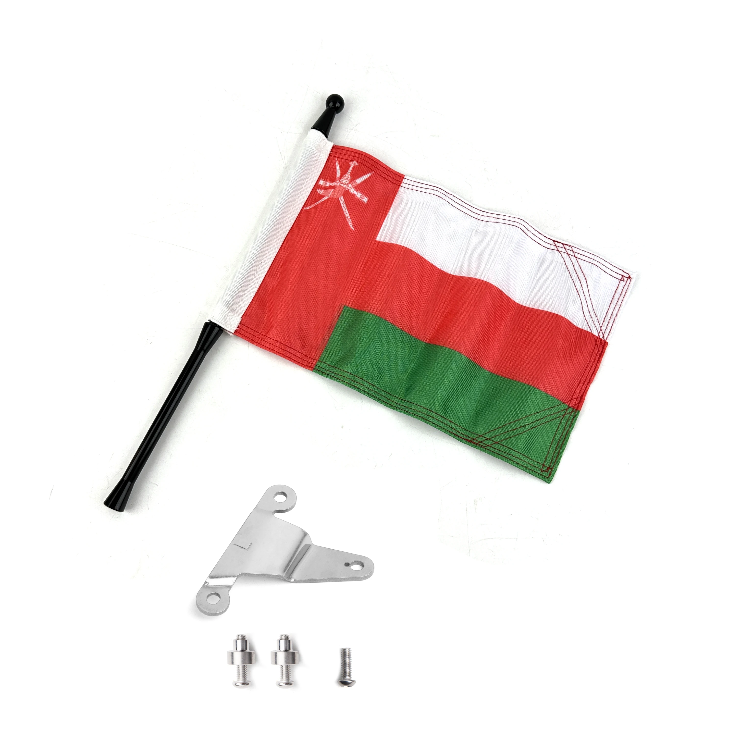 Panical Oman Flag Pole Passenger Rear Trunk Flag Set Flagpole Kit For Honda Gold Wing Tour GL1800 2018-2024