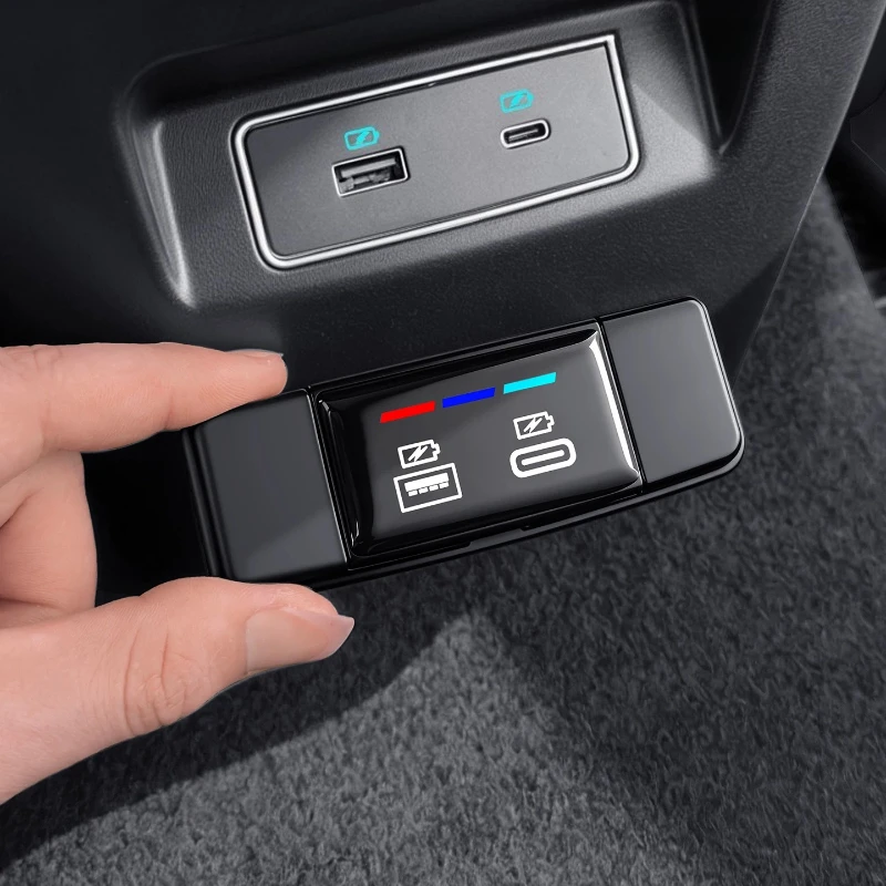 For Lincoln Nautilus/Zephyr Rear Charging Port Protective Cover USB Protective Cover Interior Modification Accessories Supplies