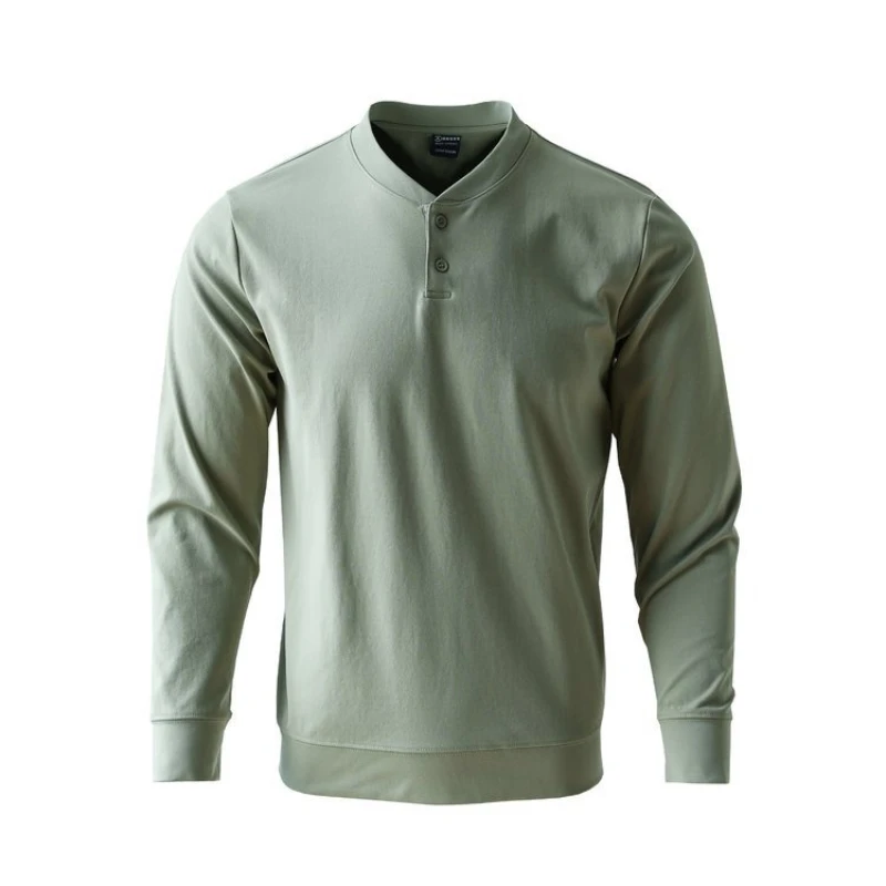 

Men's Henley Shirt High Quality, Breathable, Sweat-wicking Daily Commute Long-sleeve T-shirt.