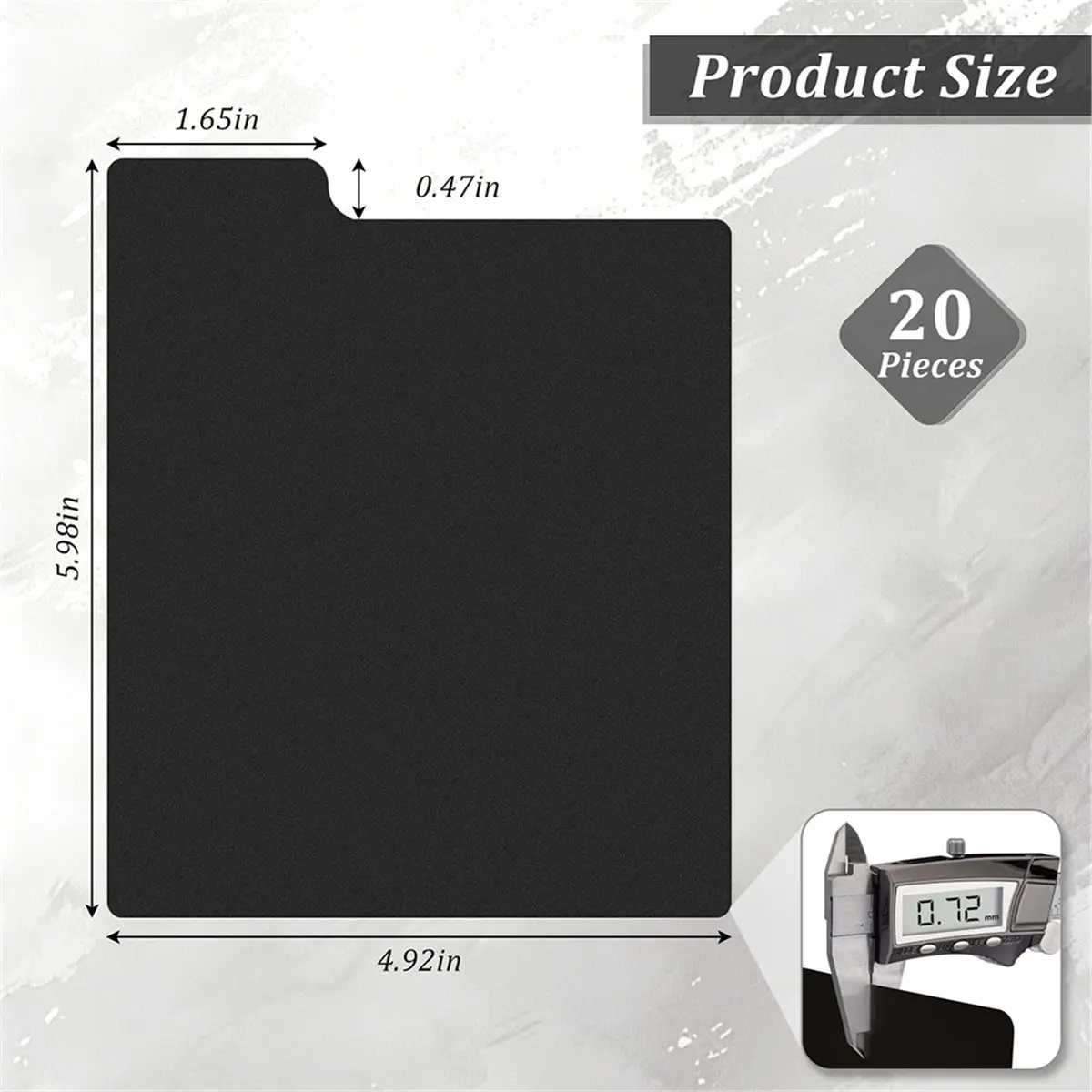 ABAN 20PCS CD/DVD Dividers - 5 X 5.5 Inch Black PP Storage Organizers with Blank Index Tabs for Media