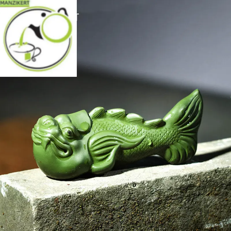 

Yixing Sculpture Purple Clay Tea Pet Lucky Fish Statue Ornaments Handmade Tea Figurine Crafts Chinese Teaware Decoration Gifts