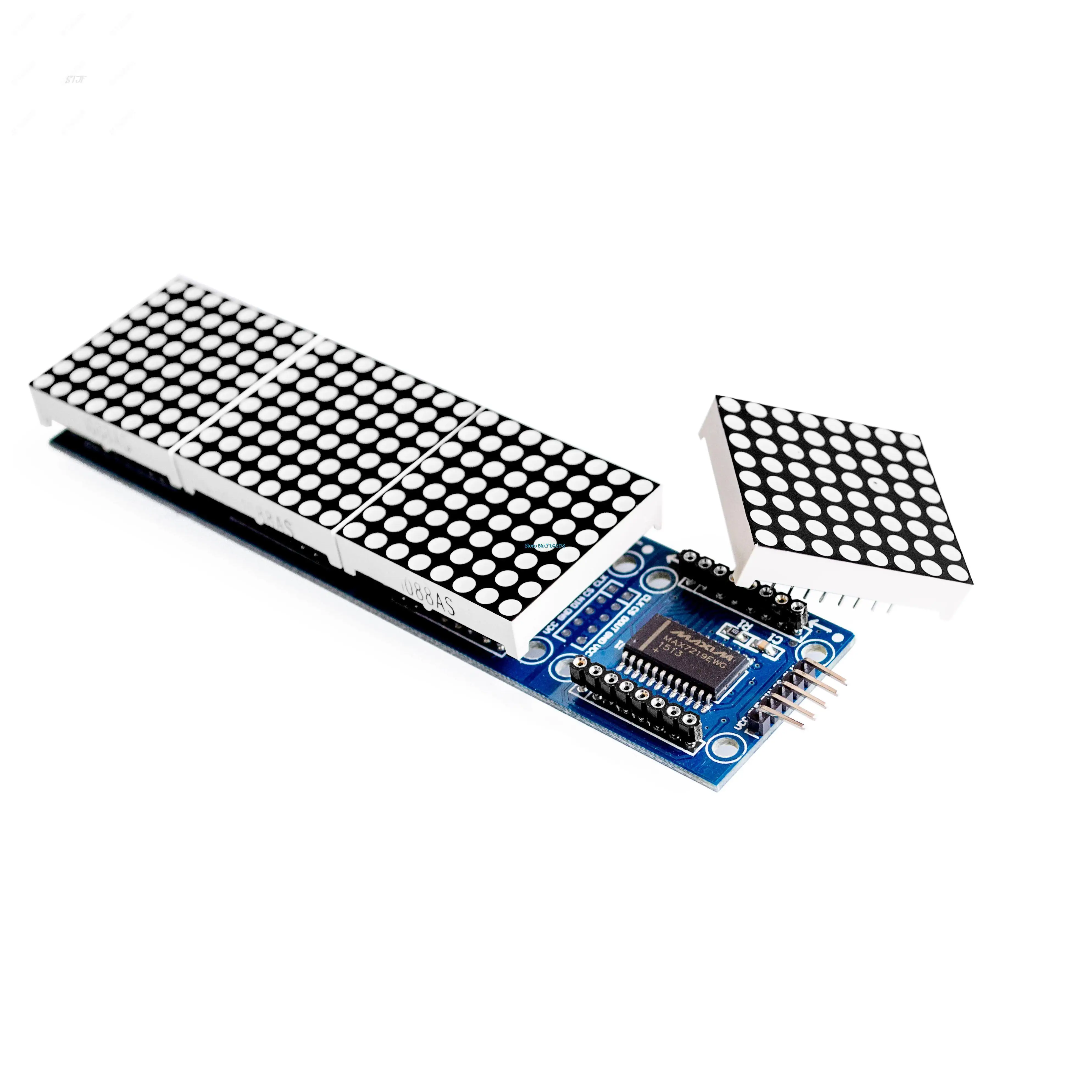 MAX7219 Dot Matrix Module For Arduino Microcontroller 4 In One Display with 5P Line Red Green Blue