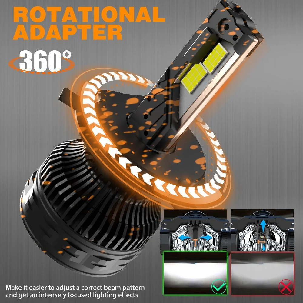 2PCS T8 H7 LED H8 H11 HB4 9006 HB3 9005 H4 Led Car Headlight 4575 CSP Chips Fog Light Bulb 6000K Canbus Auto Led Headlight Lamp view 5