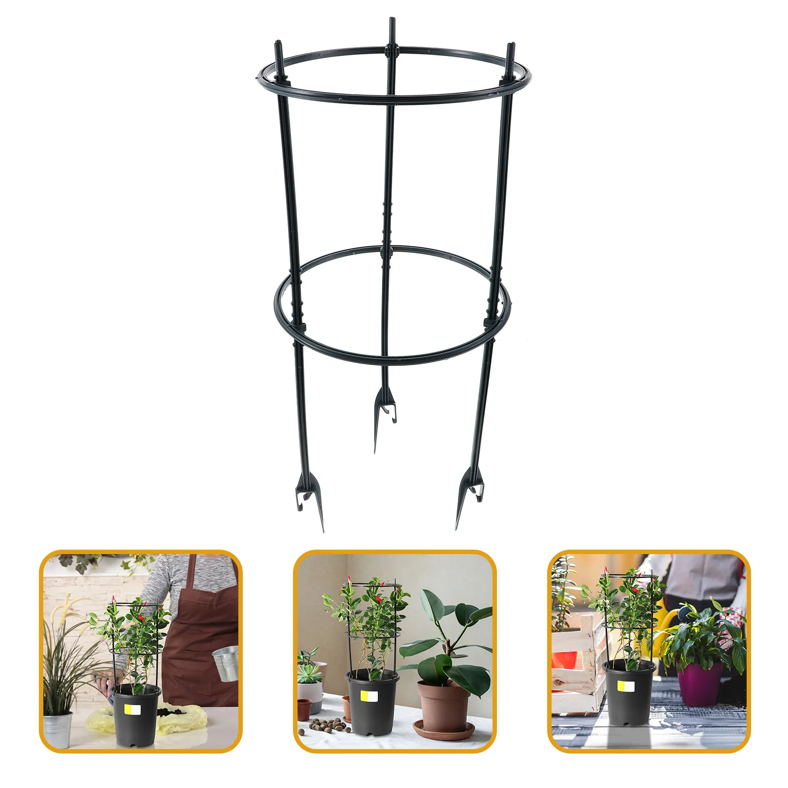 

Набор из 1 шт. пластиковой вертикальной подставки для вьющихся растений, прочная опорная рама для сада, дома и улицы, для горшечных растений и лиан