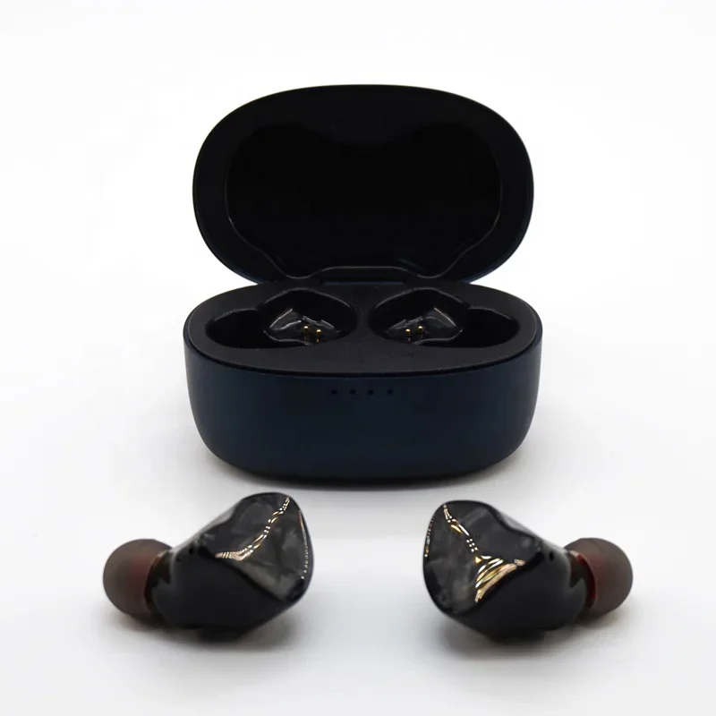 The world's first TWS true wireless HIFI monitoring headset /earbuds for Smartphones/PC/Laptop/Tablet black