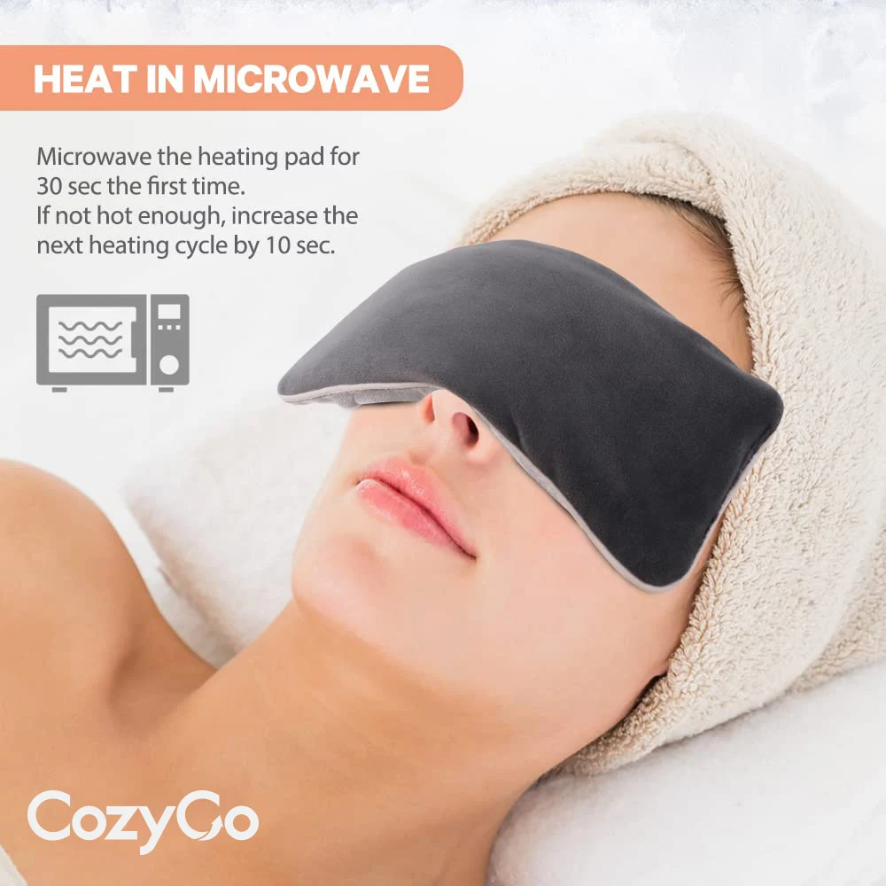 عبوات العلاج الساخن العلاجية المرجحة من CozyGo، غطاء قابل للغسل بالحرارة الرطبة في الميكروويف للاسترخاء