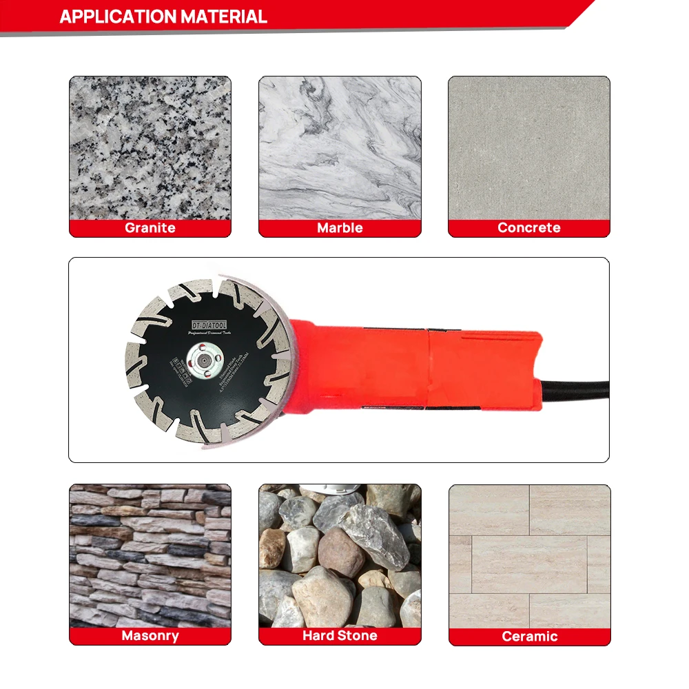 

DT-DIATOOL Diamond Cutting Disc Saw Blade 125-230mm Thin Disc for Granite Marble Cutting Disc Porcelain Ceramic Cut Plate