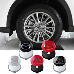 4pcs 60mm Car Wheel Center Hub Caps Cover Badge Stickers Auto Accessories For mazda Axela Atenza CX-3 CX-5 CX-8 MS demio MPS 3 6