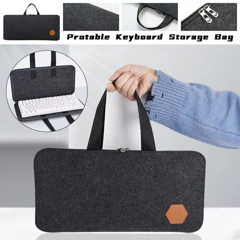 Protable Keyboard Storage Case Felt Travel Dustproof Keypad Cover Protective File Folder Expanding File Organizer New