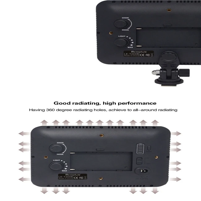 Photographic Equipment TTV-204 Pro Camera Led Video Light Panel Dimmable TTV-204  LED Camera Video Light Lamp