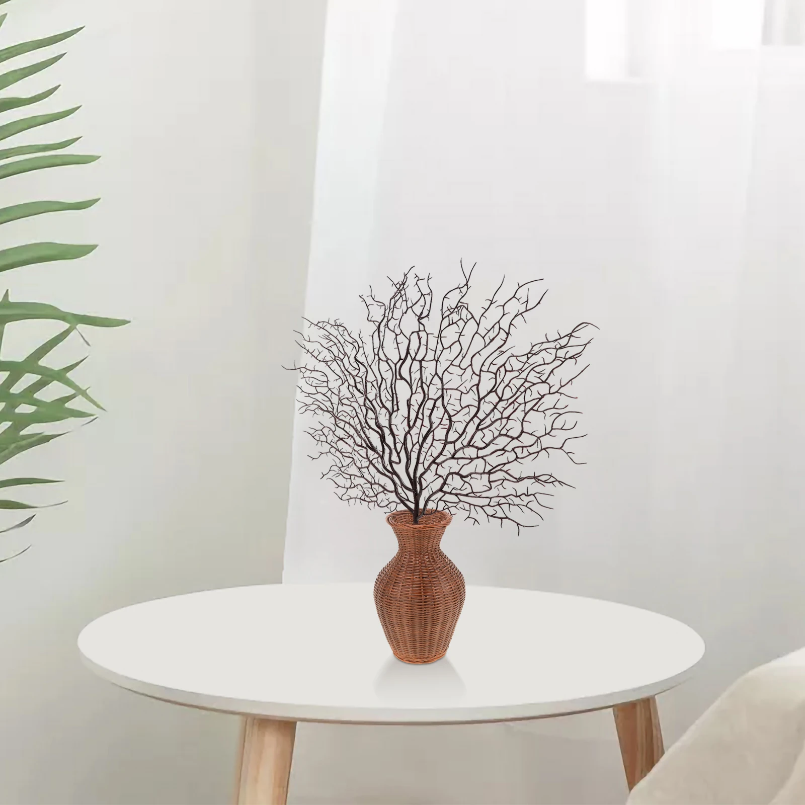 

2pcs Artificial Branches Coffee Color Dried Tree Vase Branch Decorations Stems for DIY Vase Filling Home Decor