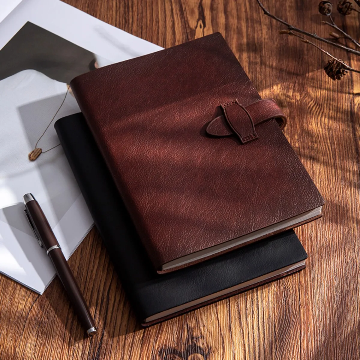 2026 New Crafted from premium leather, this A5 notebook offe
