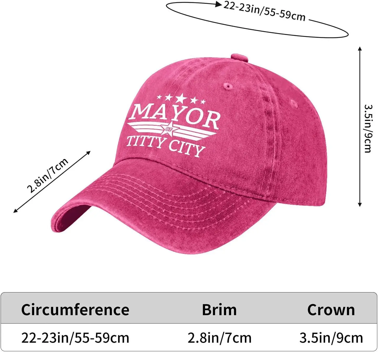 قبعات مايور أوف تيتي سيتي للنساء، قبعة بيسبول ناعمة مغسولة