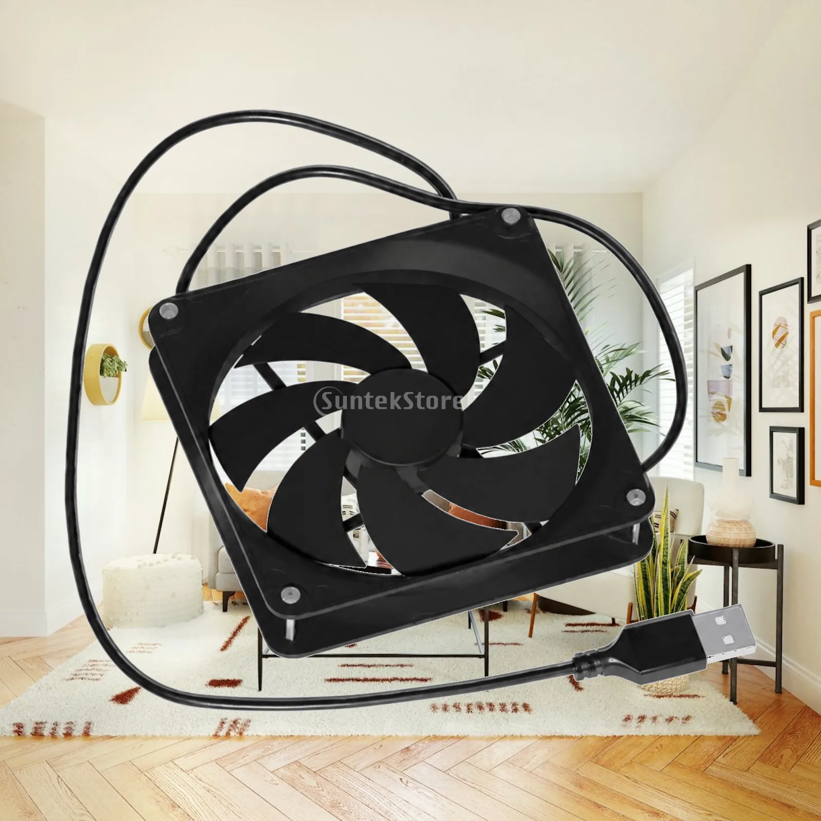 USB Powered Cooling Fan 5V for Modem Router Gateway with 1 Meter Cable Equipment Cooler