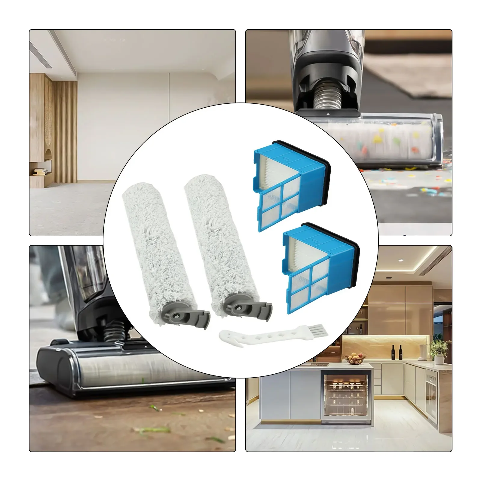 Kit de filtro de cepillo de rodillo para Bissell para CrossWave para Omni Force 3912N |   4046 Accesorios de repuesto para aspiradora