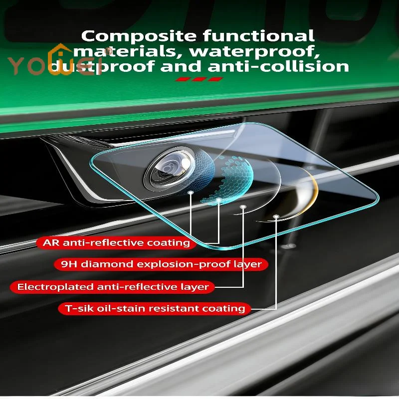 Latest Car Camera Lens Protector, 2PCS Car Backup Camera Protective Sticker, Clear High-Transparency Design