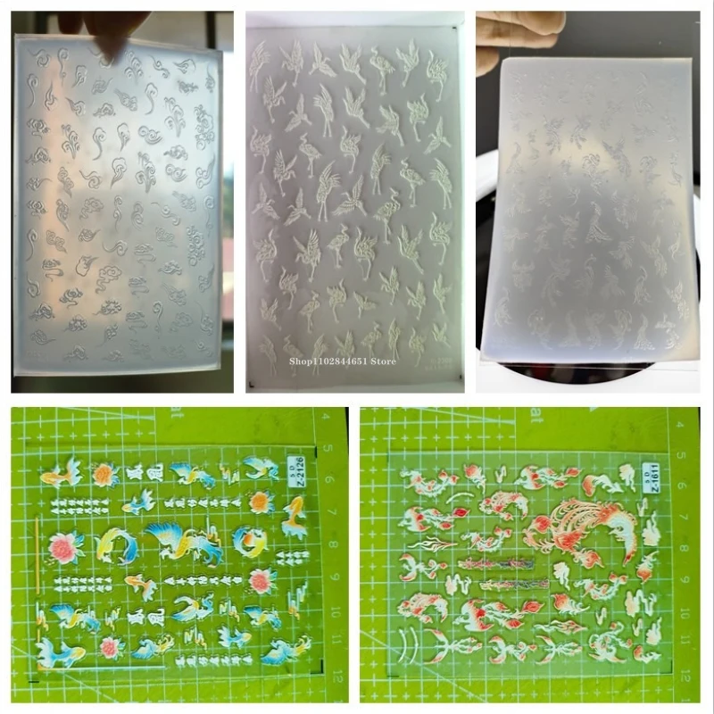 

Облачный узор/Фонакс/Кравль/Рельефная форма для рыбы Ручная работа DIY Сверхлегкая глина Керамическая глина Полимерная грязь Прозрачная силиконовая форма