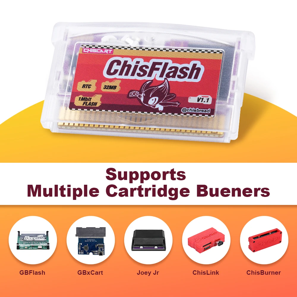 ChisFlash V1.1 RTC Edition Game Cart Reader Compatible Nintendo GBA / GBA SP / GB Micro / DS / DS Lite / Game Boy Player Console view 3