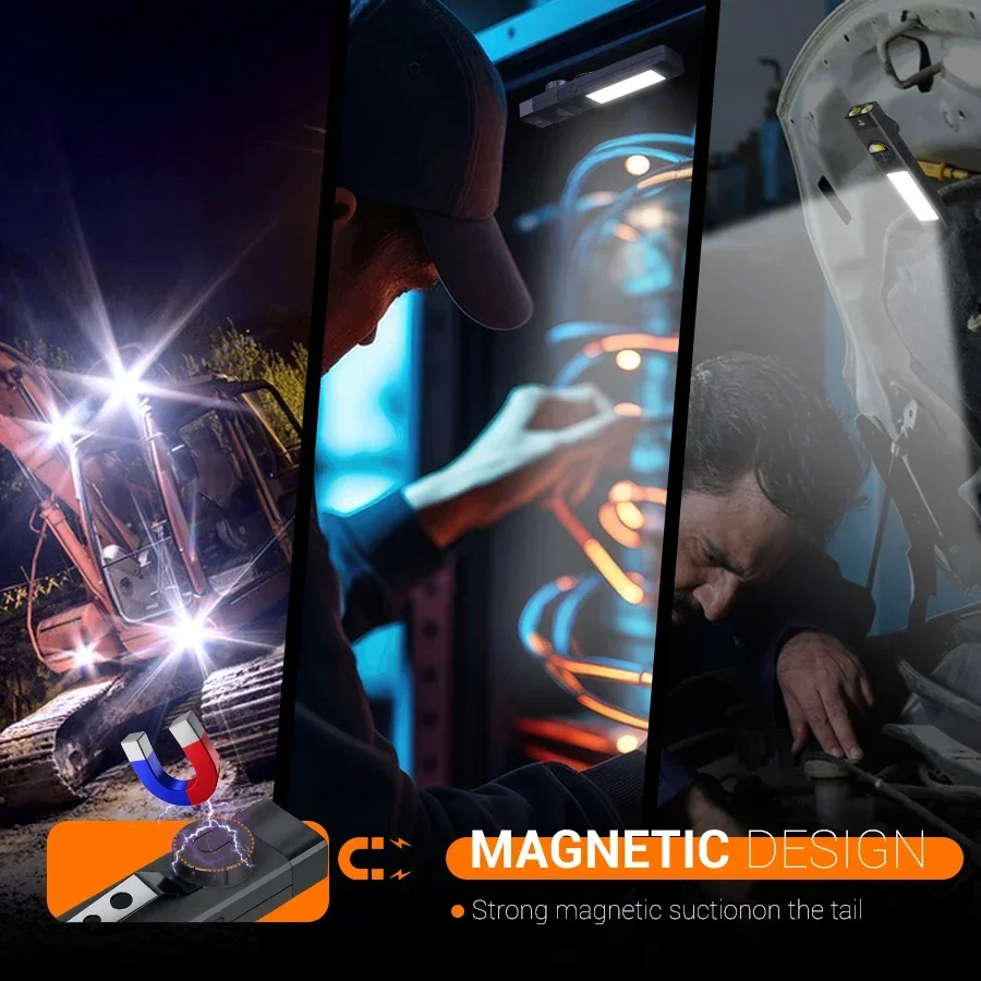 F5 Portable Pocket Mini Light Waterproof Torch Dual Light Sources Head With Magnet For Outdoor EDC Flashlight 400Lumens