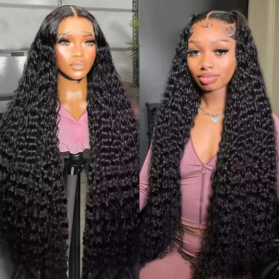 13x4 13x6 HD Transparent Lace Frontal Wig Pre Plucked Deep Wave Frontal Wig Brazilian Lace Hair Front Human Hair Wigs