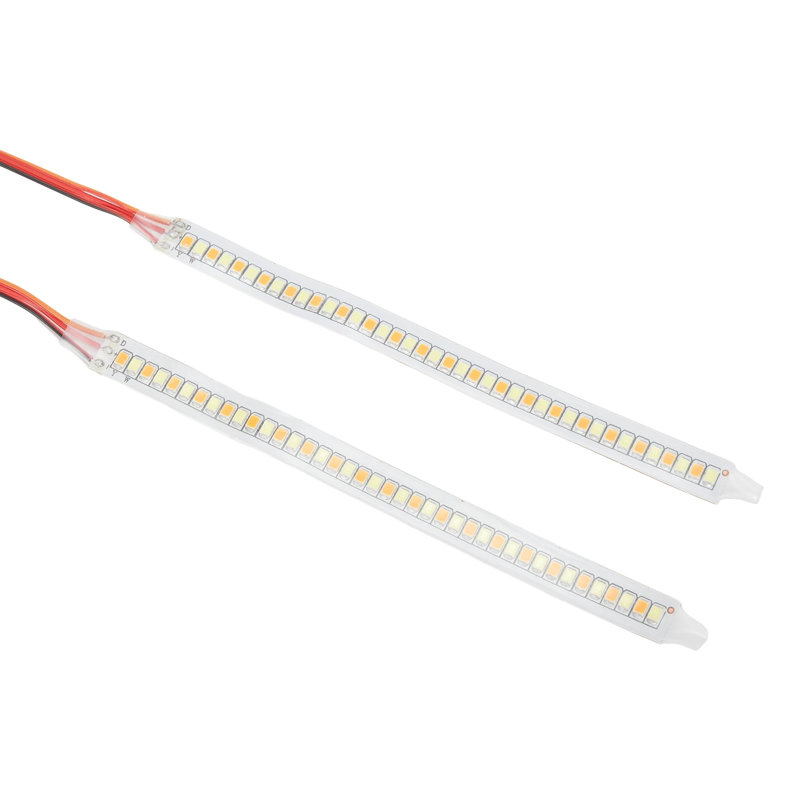 LED TurnSignal Lamp, Car Rearview Mirror Indicator Lamp, 15/19 CM Light Bar Length, White + Yellow Light Color