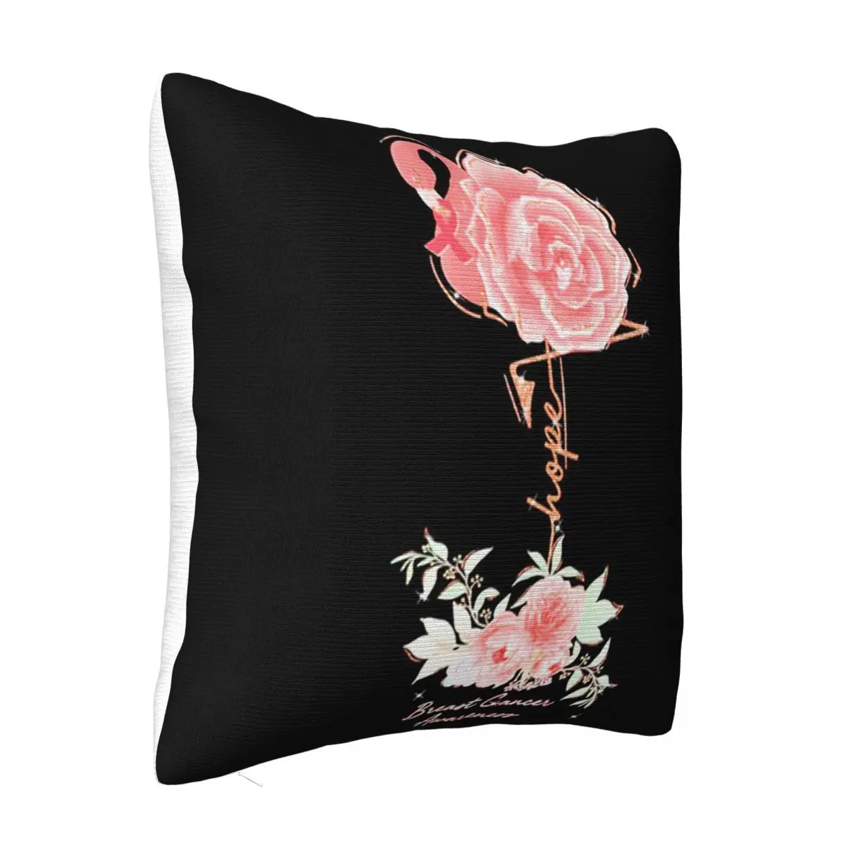 Flamingo Rose Hope Breast Cancer Awareness More Size Interested Pictures Spring Selling Humor Pillow Case