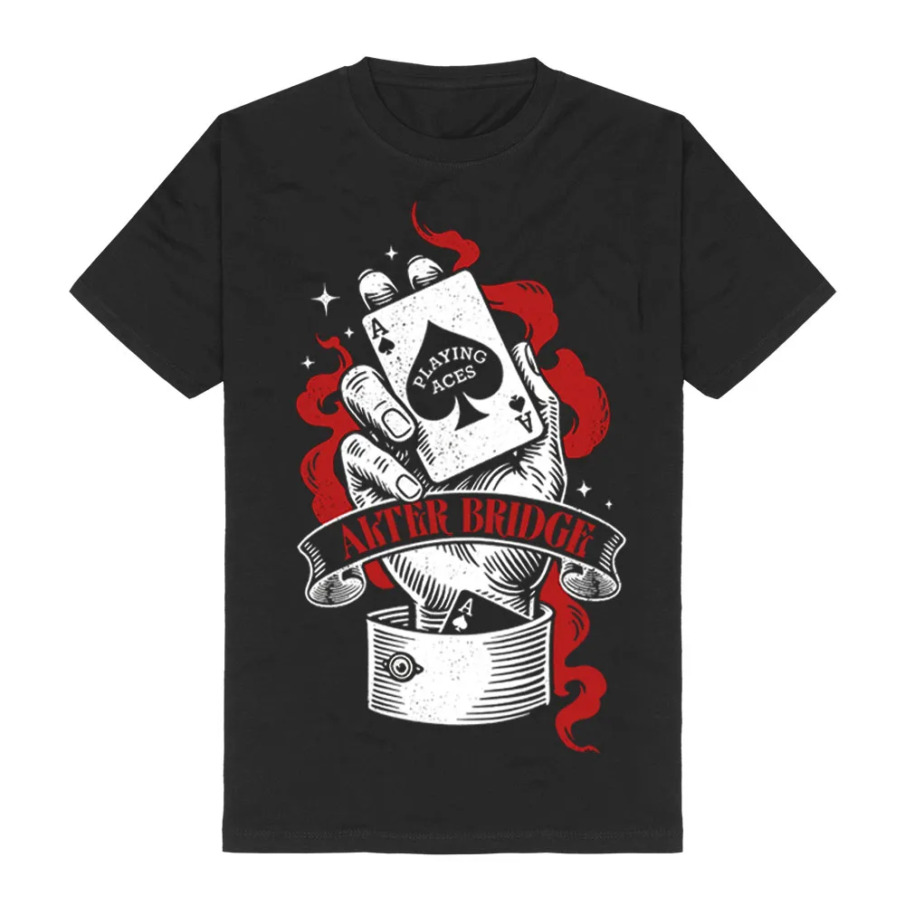 Alter Bridge American Hard Rock Traditional Tattoo Art Gambler Aesthetic Round Neck Soft Pure Cotton for Summer Aldult Women Men