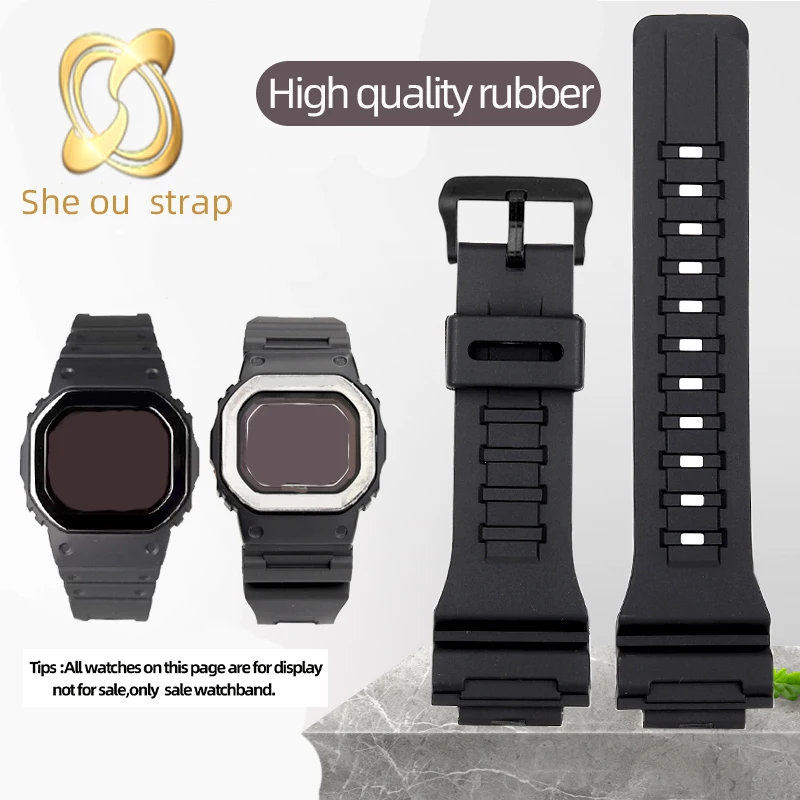 18mm Quick Relase Silica Gel WatchStrap For Casio G-SHOCK DW-H5600 AQ-S810W AEQ-110 Waterproof Soft With Men's Rubber Watchband