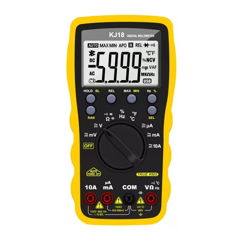 New Product KJ18B Smart Automatic True Rms Digital Multimeter 1.5V Power 10M Hz