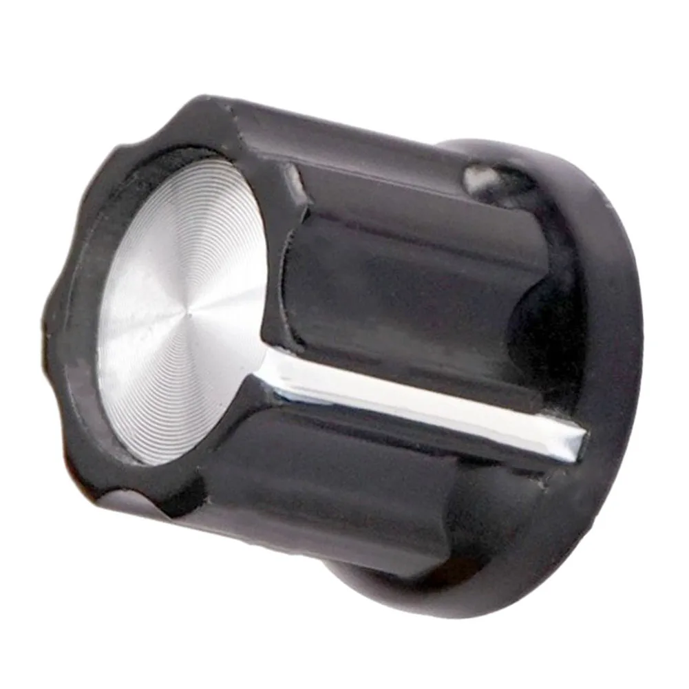 Perilla de potenciómetro de Control de volumen para guitarra eléctrica, piezas de ranura de posición para bajo de guitarra, agujero de eje de 6mm,