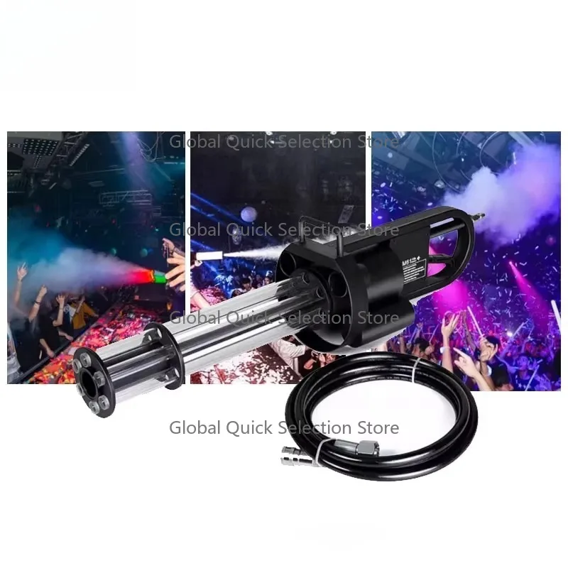 New Upgrade Full Color Gatling Handheld Airg-un C-O2 Air Column Gu-n Bar Spray RGB Dry Ice G-un Props