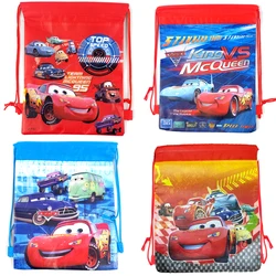 1 pz/lotto auto Lightning Mcqueen tema Mochila tessuti Non tessuti coulisse festa di compleanno regali borse decorare zaino