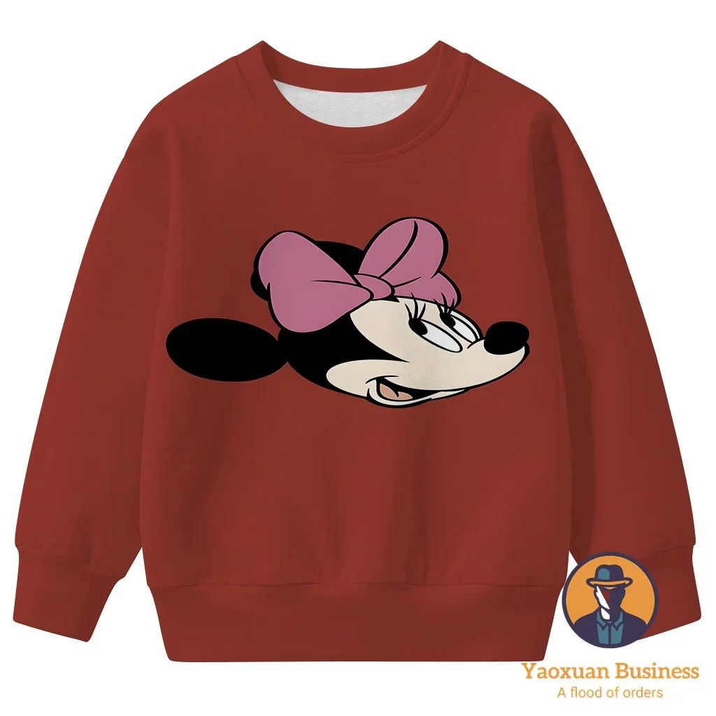 

Disney Mickey Mouse 2025 3D Cartoon Crew Neck Sweatshirt Kids Teens Boys Girls New Autumn Winter Trendy Best Selling Hot Fashion