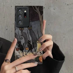 Soft Cute Cat Leather Phone Cover For Funda Samsung Galaxy S25 Ultra S26 S24 S23 S22 S 23 Ultra Plus S20 FE S20FE S22Ultra Case
