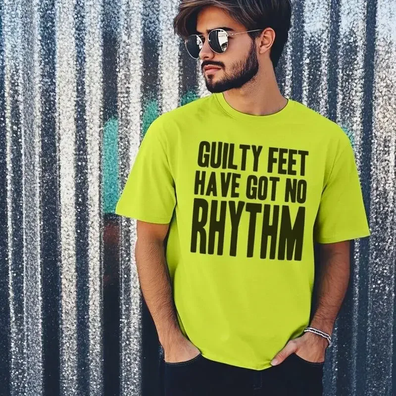 Guilty Feet No Rhythm T Shirt Personalised Fancy Dress Weekend Party 80S Wham