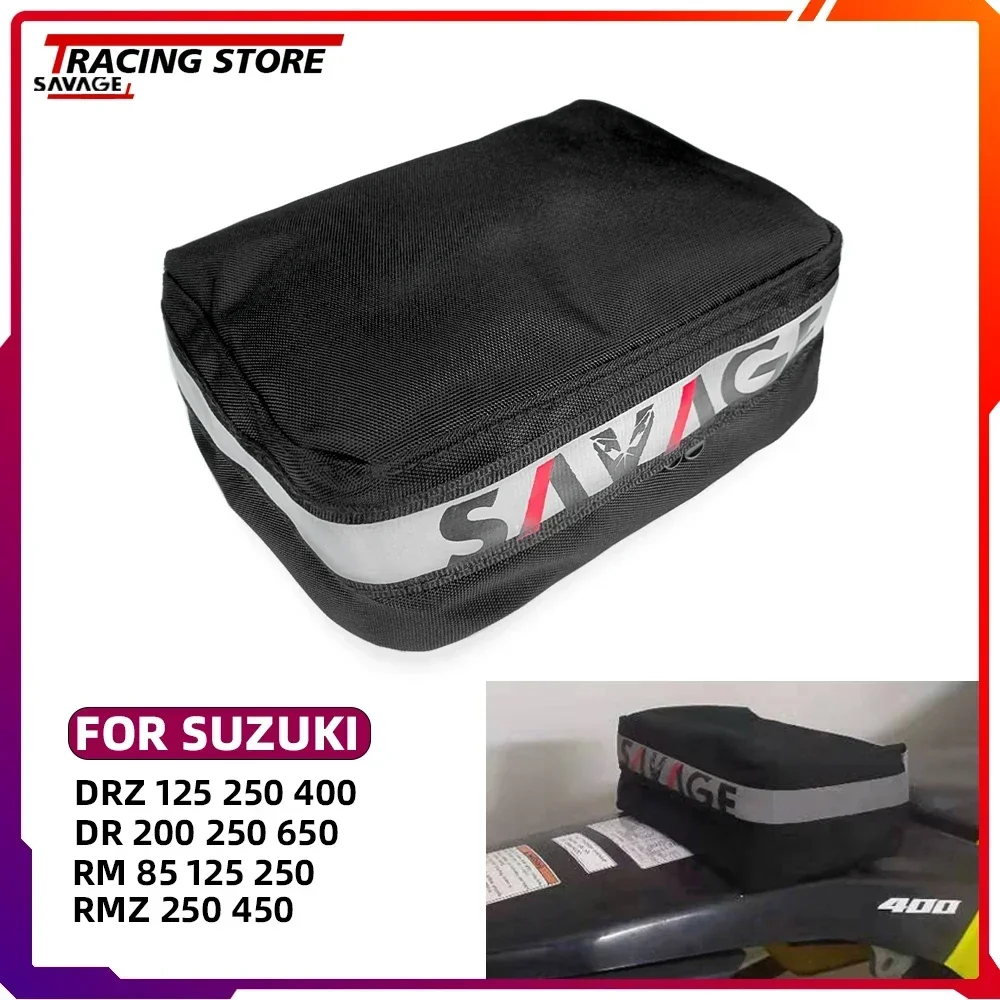 DRZ400 Tail Bag Tool Bag For SUZUKI DRZ 125/250/400 DR 200/250/650 RM 85/125/250 RMZ 250/450 Motorcycle Rear Fender Pack Storage